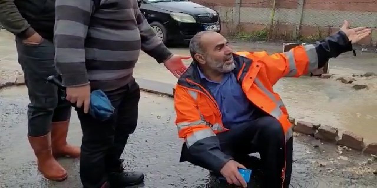 Evini su basan adam hüngür hüngür ağladı
