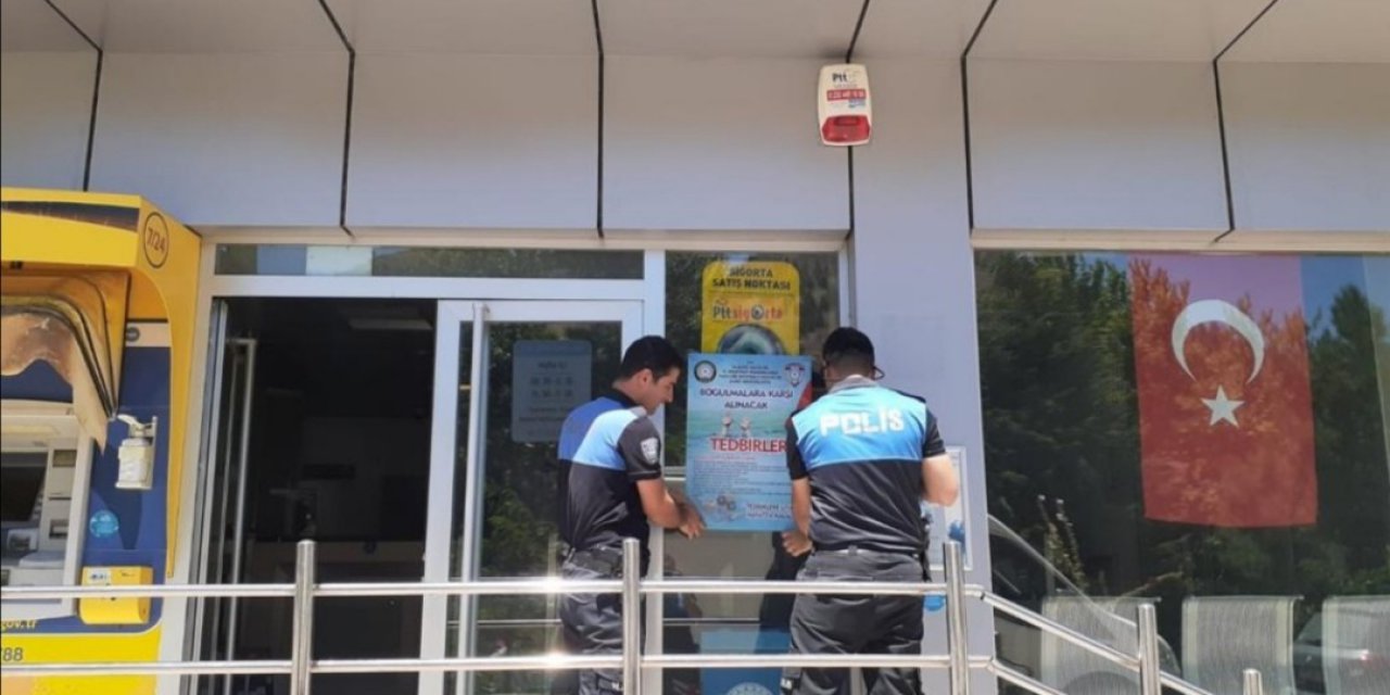 Elazığ Polisi Plajlarda Boğulmalara Karşı Vatandaşları Uyardı