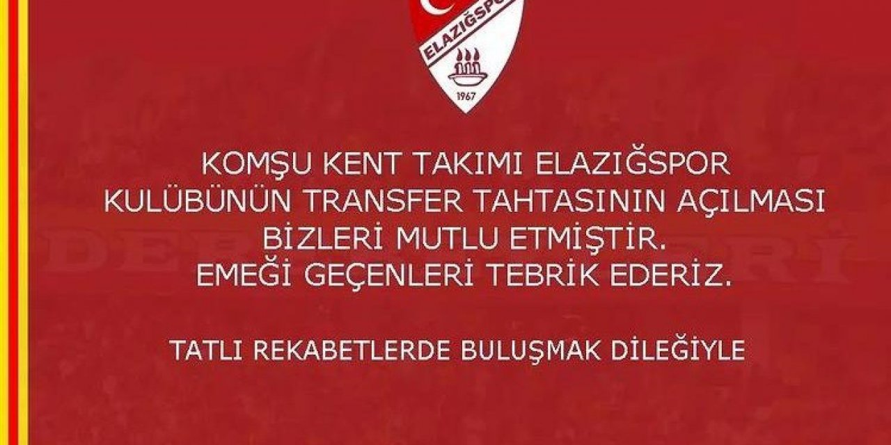 Elazığspor’un transfer yasağını kaldırması Malatya’yı da sevindirdi