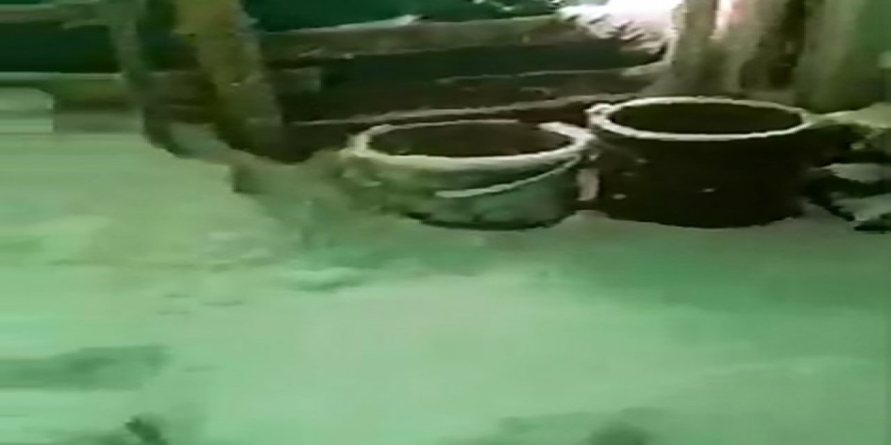 Şaşırtan manzara: Evlerin içi karla doldu