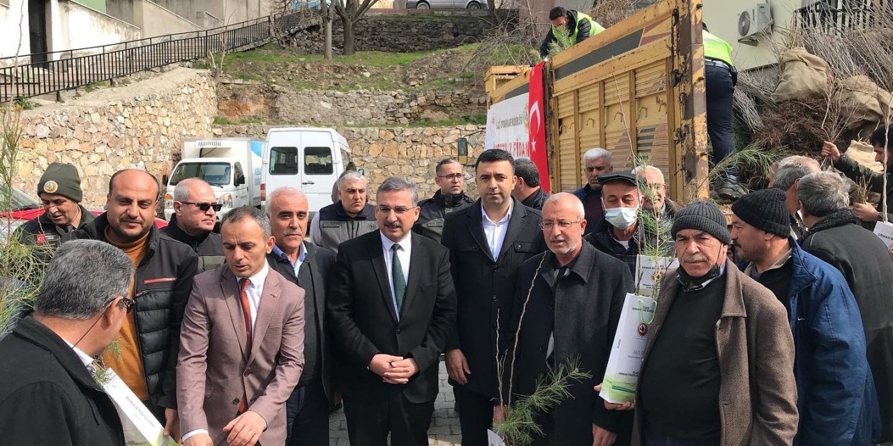 10 bin fidan dağıtıldı