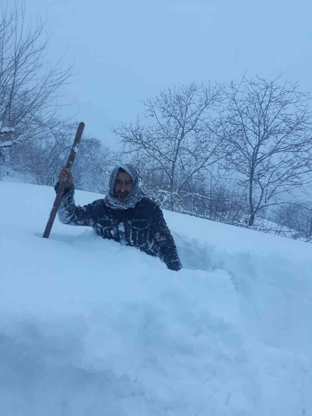 Kar kalınlığı insan boyuna yaklaştı