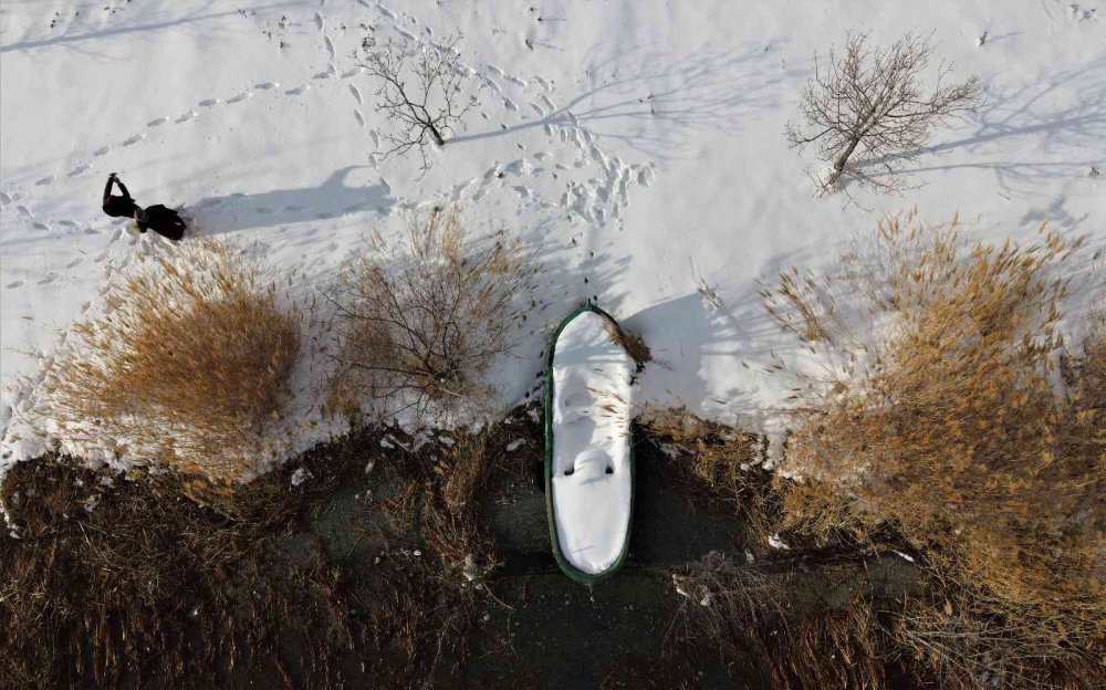 Doğunun gizli denizi Hazar Gölü’nde kış güzelliği
