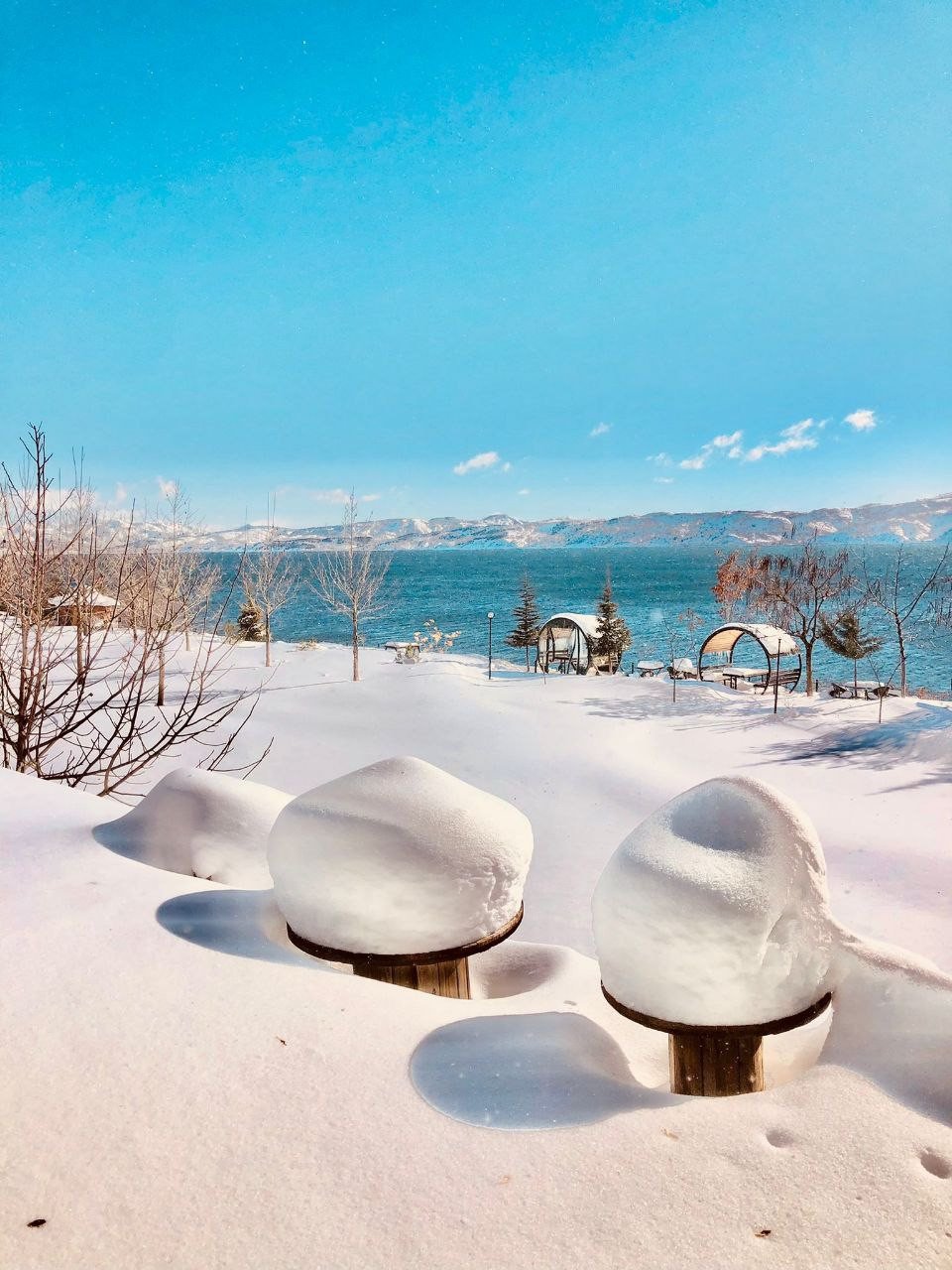 Doğunun gizli denizi Hazar Gölü’nde kış güzelliği