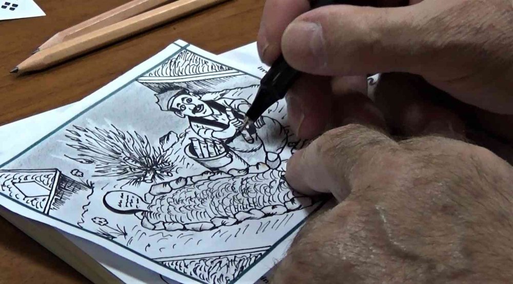 Karikatüre adanan ömür: 40 yıldır çiziyor