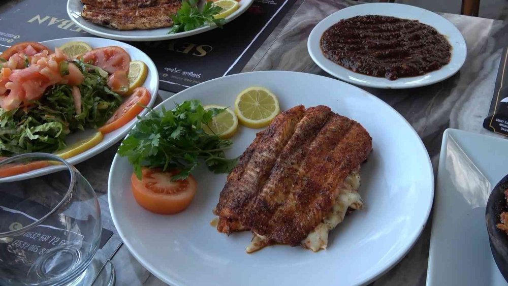 Binlerce insan bu ilçeye balık yemeye geliyor