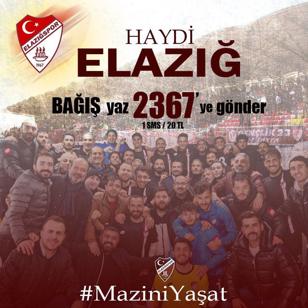 Elazığspor’un SMS kampanyasına destek çığ gibi büyüyor