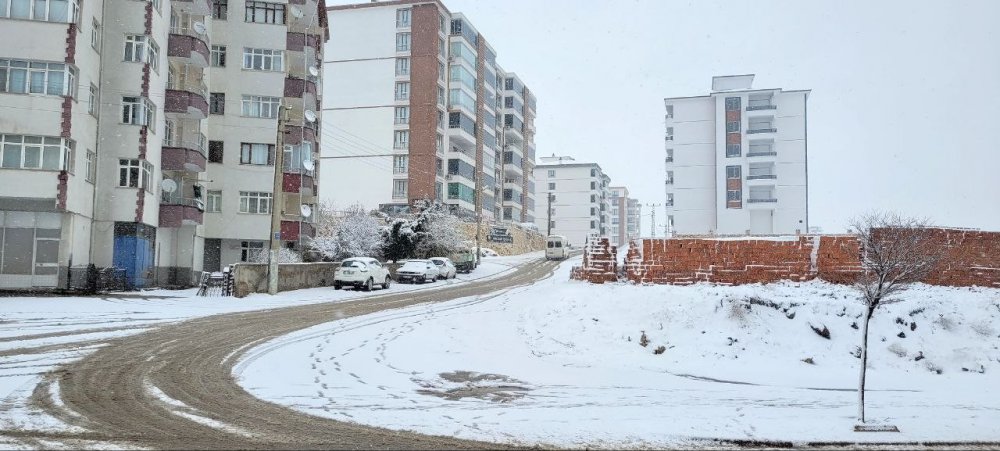Elazığ’da kar yeniden başladı
