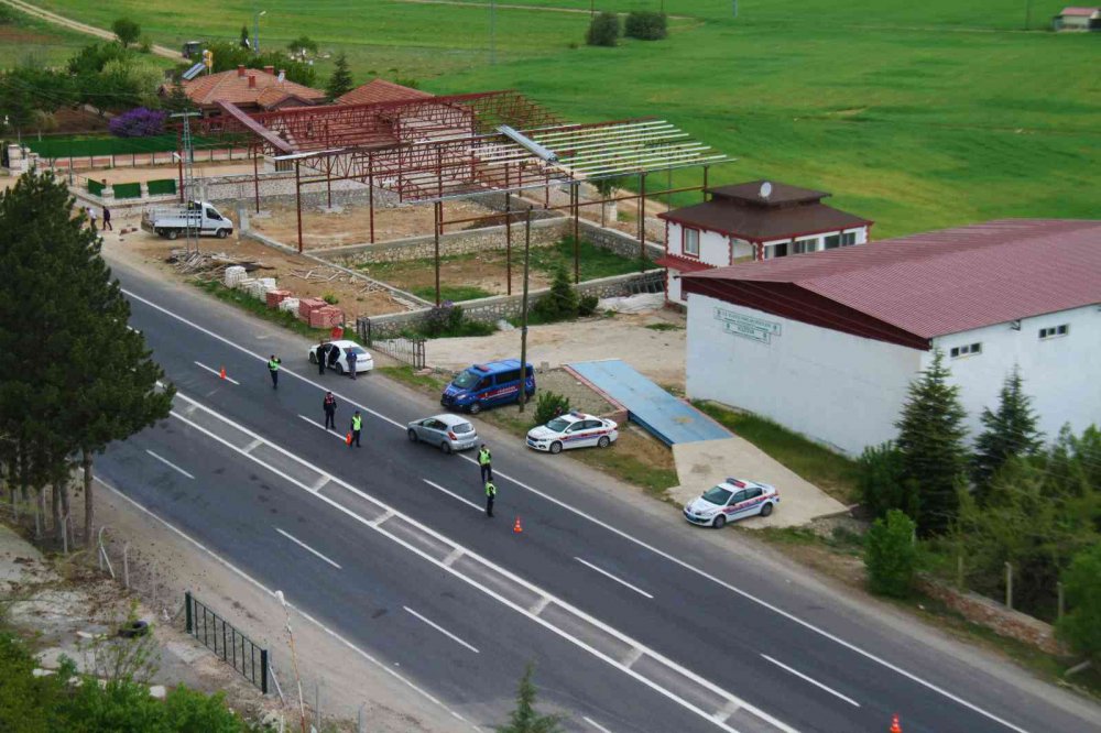 Bayram öncesi helikopter destekli trafik denetimi